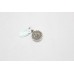 Hallmarked 925 Sterling silver stone pendant white zircon B 353
